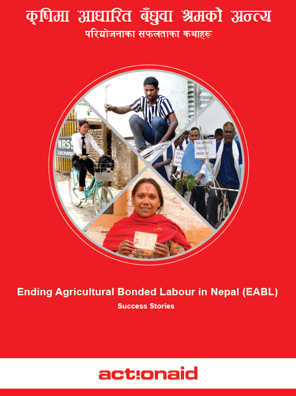 Publication cover: Report on Ending Agricultural Bonded labour (EABL) in Nepal