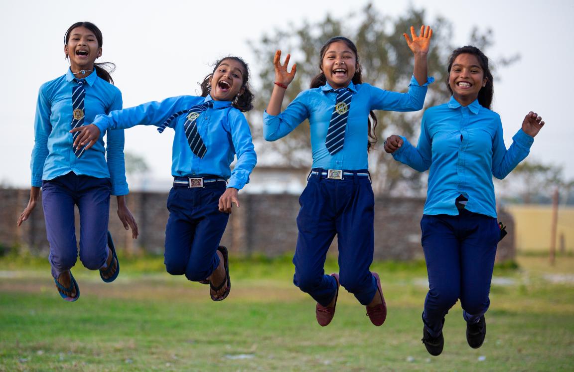 Children enjoying in school