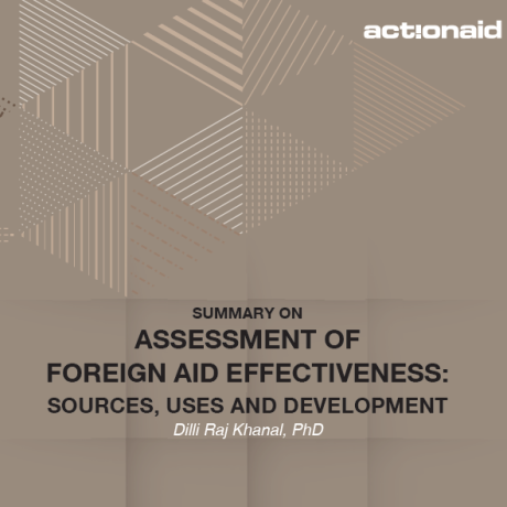 Summary on assessment of foreign aid effectiveness sources, uses and development