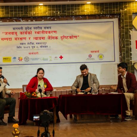 Speakers during the panel discussion on “Scaling Up Climate Actions in Provinces and Local Governments.”