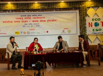 Speakers during the panel discussion on “Scaling Up Climate Actions in Provinces and Local Governments.”