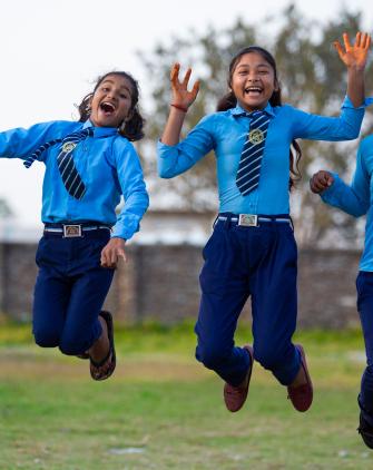 Children enjoying in school